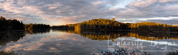 Panoramic Fall Scene Wisconsin Lake
