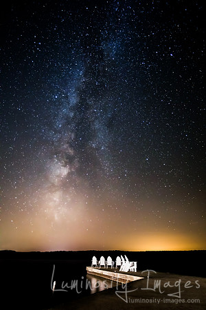 Milky way on Green Bay.Door County,WI.