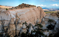 Aerial view of Kasha-Katuwe Tent Rock State Park spire rock form