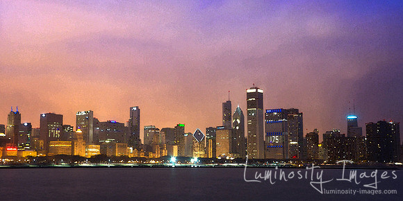 Modern Chicago skyline view.