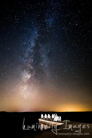 Milky way on Green Bay.Door County,WI.